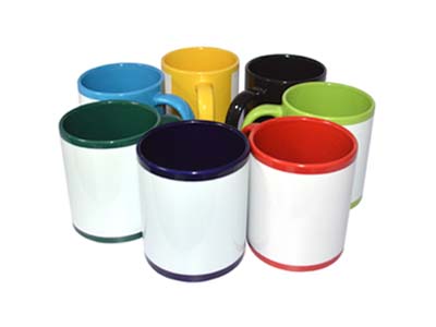 11oz Color Mug w White Patch